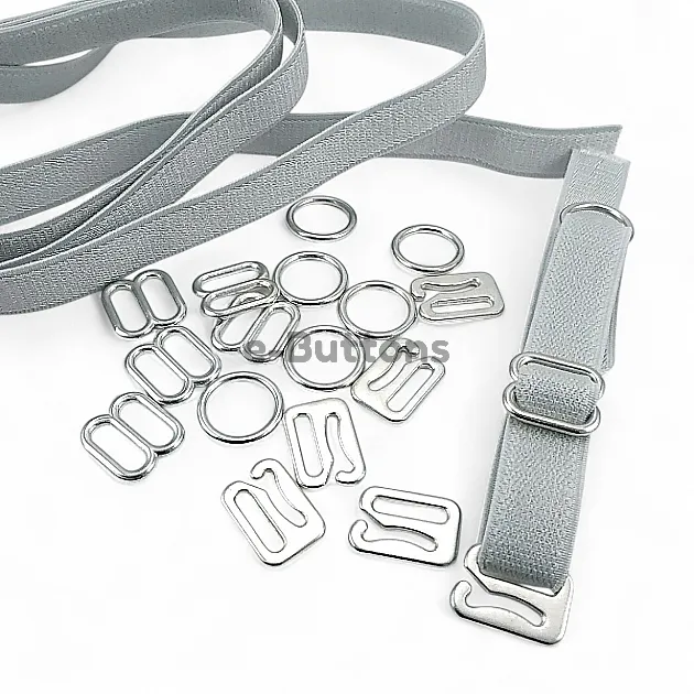 10 mm Bra Accessories 0,39" Strap Adjustment Buckle Hook and Ring CGT003T10