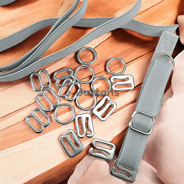 10 mm Bra Accessories 0,39" Strap Adjustment Buckle Hook and Ring CGT003T10