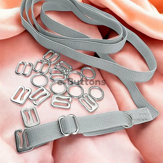 10 mm Bra Accessories 0,39" Strap Adjustment Buckle Hook and Ring CGT003T10
