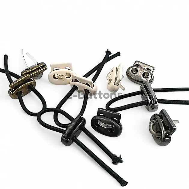 İki Delikli Küçük Oval Metal Stoper 4 mm Delik Çaplı Stoper - Üstten Basmalı CGT0045