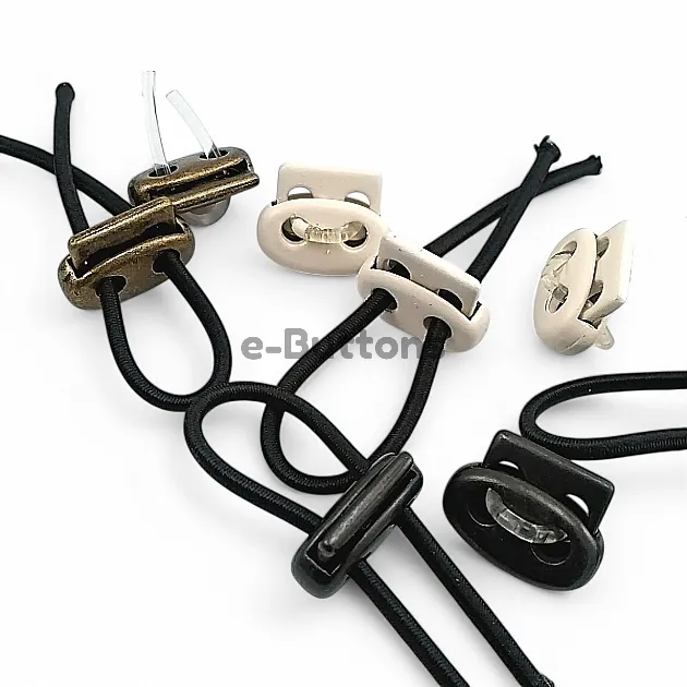 İki Delikli Küçük Oval Metal Stoper 4 mm Delik Çaplı Stoper - Üstten Basmalı CGT0045