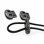 İki Delikli Büyük Oval Metal Stoper 5 mm Delik Çaplı Stoper - Üstten Basmalı CGT0046