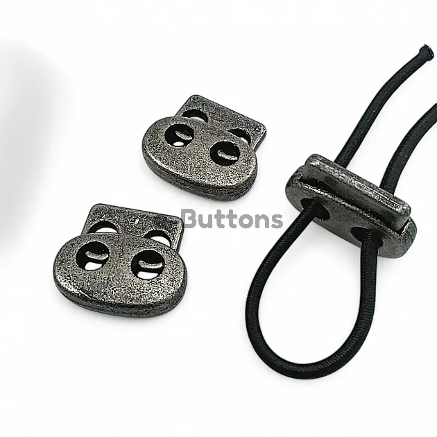 Two Hole Big Oval Metal Stopper 5 mm Hole Diameter Stopper - Top Press CGT0046
