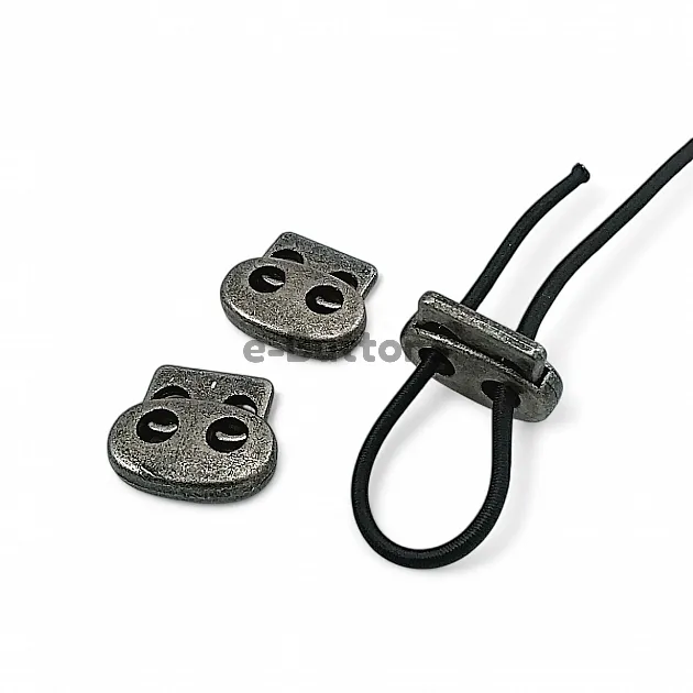 Two Hole Big Oval Metal Stopper 5 mm Hole Diameter Stopper - Top Press CGT0046