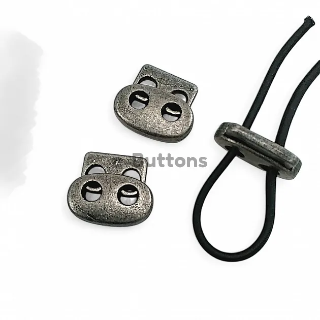 Two Hole Big Oval Metal Stopper 5 mm Hole Diameter Stopper - Top Press CGT0046