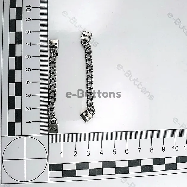 Hanger Chain Post Hole Square End 7.5 cm Length Metal E 1720