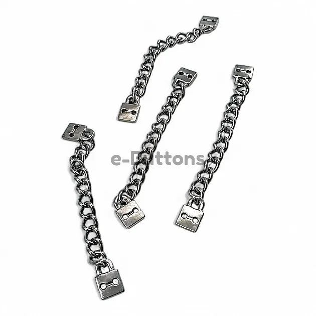 Hanger Chain Post Hole Square End 7.5 cm Length Metal E 1720
