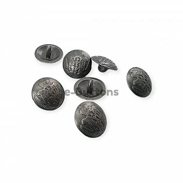 Shank Button For Coat of Arms Pattern 15 mm - 24 L ( E 1268 Larger ) E 1051