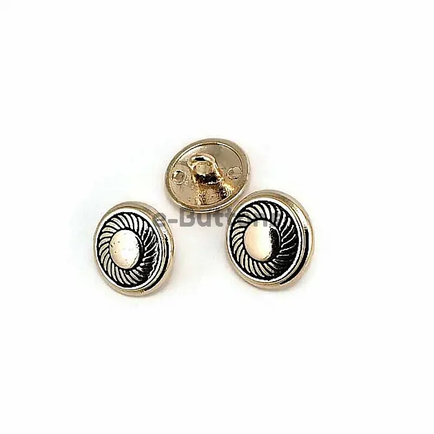 15 mm - 24 L Gold Plated Blouse Shirt Jacket Cufflink E 118 MN V1
