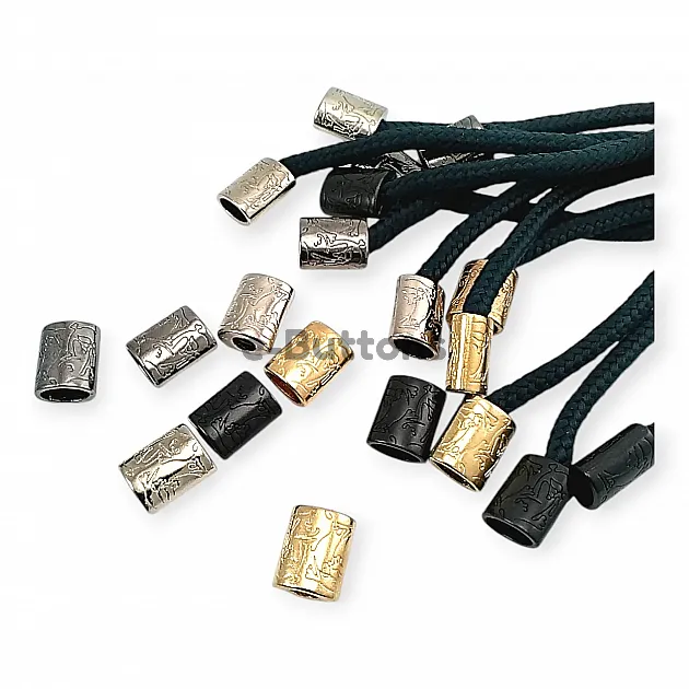 Desenli Ve Estetik Tasarımlı Metal Bağ Ucu 5 mm Kordon Girişli E 1107