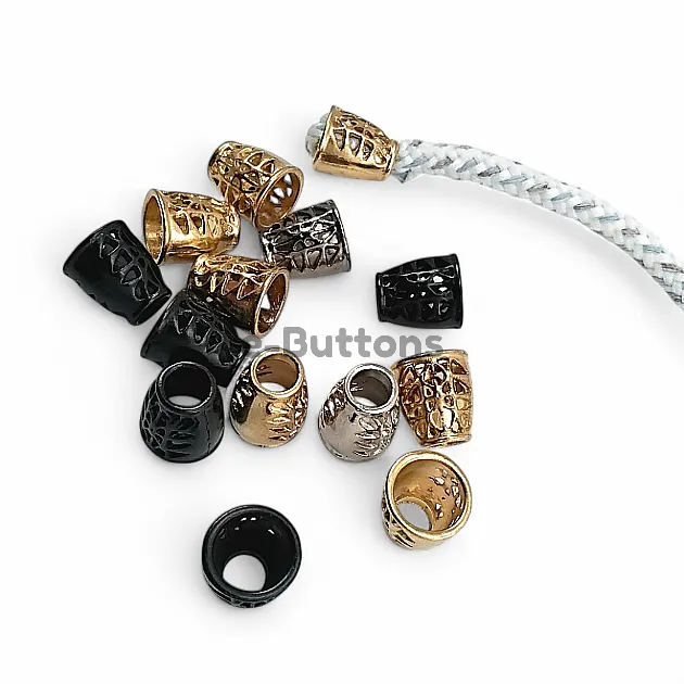6 mm Kordon Girişli Metal Bağ Ucu Çan Model Desenli Ve Estetik Tasarımlı E 1173