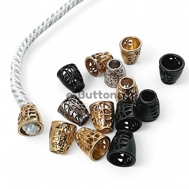6 mm Kordon Girişli Metal Bağ Ucu Çan Model Desenli Ve Estetik Tasarımlı E 1173