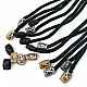 Flower Patterned Metal Cord End 5 mm Cord Entry Aesthetic Design E 1319