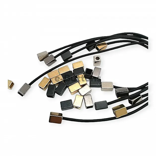 Cord End Cube Shape 6.5 x 10 mm Inlet 3.5 mm E 2152 Cord End Cube Shape 6.5 x 10 mm Inlet 3.5 mm E 2152