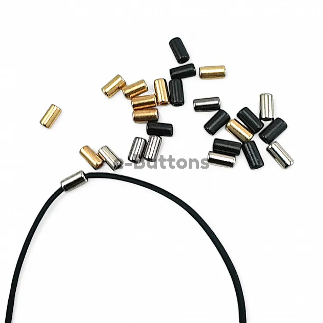 Metal Cord End 3.5 mm Cord Entry Cylinder Model Small Size E 2276