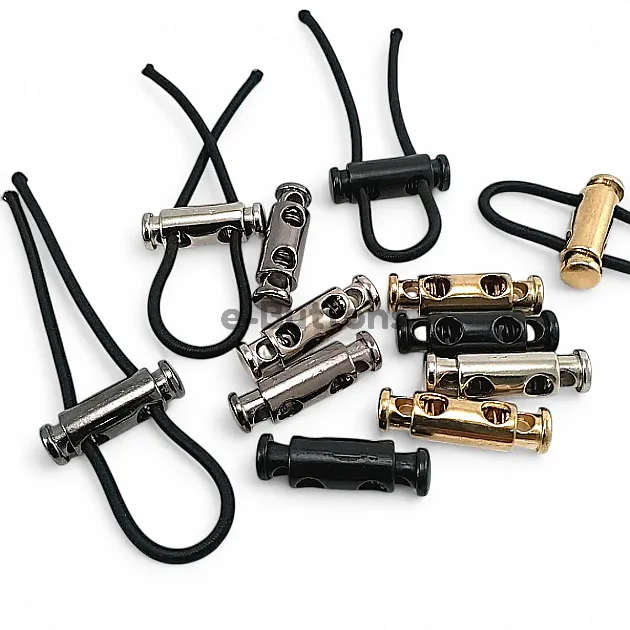 4,5 mm Kordon Girişli İki Delikli Stoper Metal Kordon Kilidi E 2060