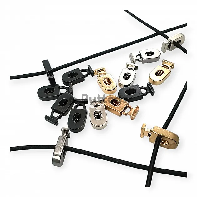 Stopper Metal 26 mm tall, 5 mm perforated, Black and Simple Design B0020