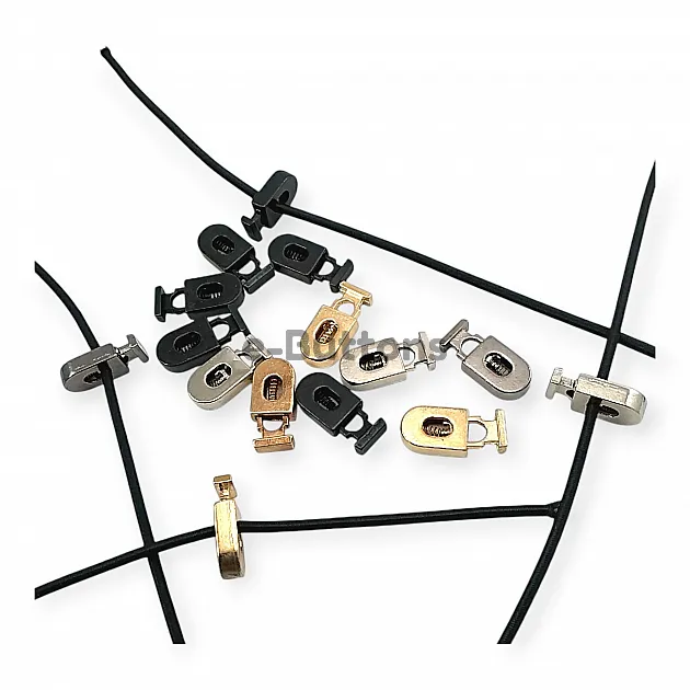Stopper Metal 26 mm tall, 5 mm perforated, Black and Simple Design B0020