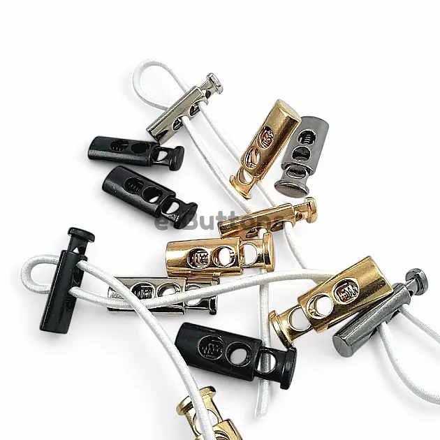 Üstten Basmalı Metal Stoper 5,5 mm Delik Çaplı İki Delikli Yassı Model - Zamak Stoper E 214