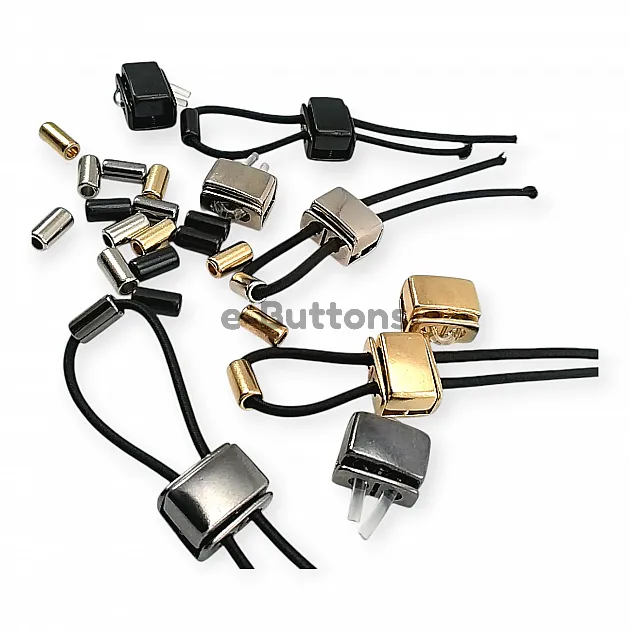 Two Hole Stopper with 4 mm Cord Entry Sugar Cube Stopper B0028
