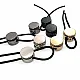 Big Mine Stopper 18 mm Single Push Button Double Lace Hole Cord Lock E 2247
