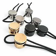 Big Mine Stopper 18 mm Single Push Button Double Lace Hole Cord Lock E 2247