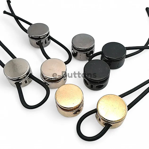 Big Mine Stopper 18 mm Single Push Button Double Lace Hole Cord Lock E 2247
