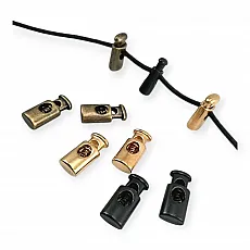 Single Hole Metal Cord Stopper 4.5 mm Cord Entry, 0,18 inches Hole Diameter  E 299