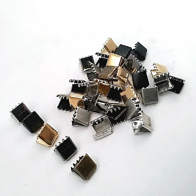 Cord End Pinch 8.8 mm x 8.1 mm - Brass Closed Edge Pinch Cord End DGK0008K