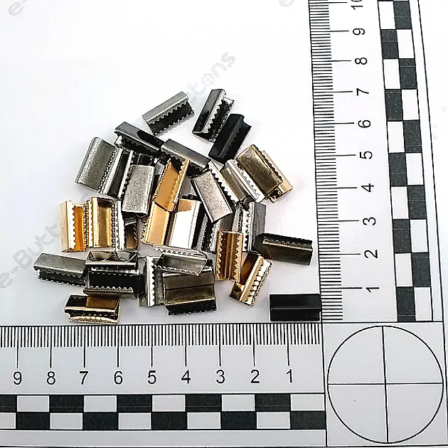 Pirinç Bağucu Kıstırma 14 mm x 7 mm - Açık Kenarlı Kıstırma Bağ Ucu DGK0015