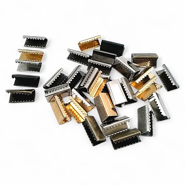 Pirinç Bağucu Kıstırma 14 mm x 7 mm - Açık Kenarlı Kıstırma Bağ Ucu DGK0015