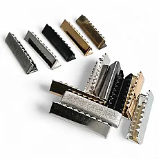 Cord End Pinch 35.3 mm x 8.2 mm - Brass Open Edge Pinch Cord End DGK0035K