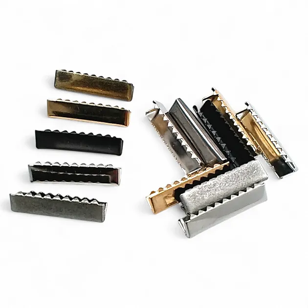 Cord End Pinch 35.3 mm x 8.2 mm - Brass Open Edge Pinch Cord End DGK0035K