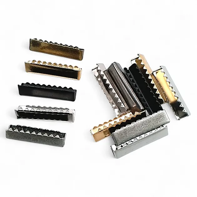 Cord End Pinch 35.3 mm x 8.2 mm - Brass Open Edge Pinch Cord End DGK0035K