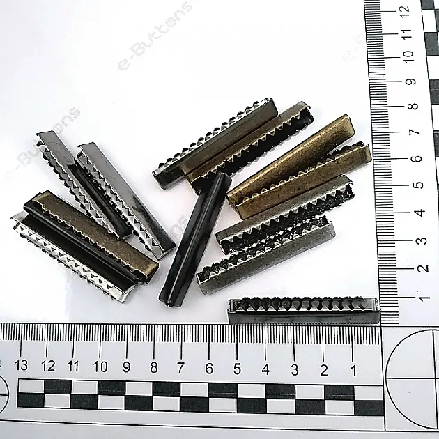 Pinch Cord End 50.4 mm x 8.3 mm - Open Edge Pinch Cord End Brass DGK0050K