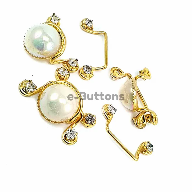 60 mm Stone Gold Color Clip Clasp BRS0047 60 mm Stone Gold Color Clip Clasp BRS0047