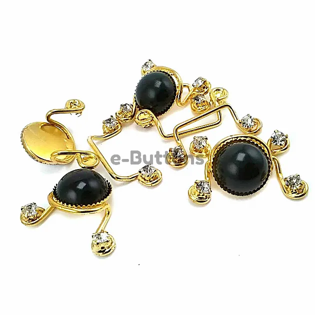 60 mm Stone Gold Color Clip Clasp BRS0047 60 mm Stone Gold Color Clip Clasp BRS0047