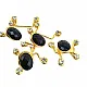 60 mm Black Stone Gold Color Agraf Buckle BRS0048 60 mm Black Stone Gold Color Agraf Buckle BRS0048