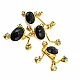 60 mm Black Stone Gold Color Agraf Buckle BRS0048 60 mm Black Stone Gold Color Agraf Buckle BRS0048