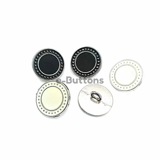 Footed Button Edges Dotted Plain 17 mm - 27 Length D 0003