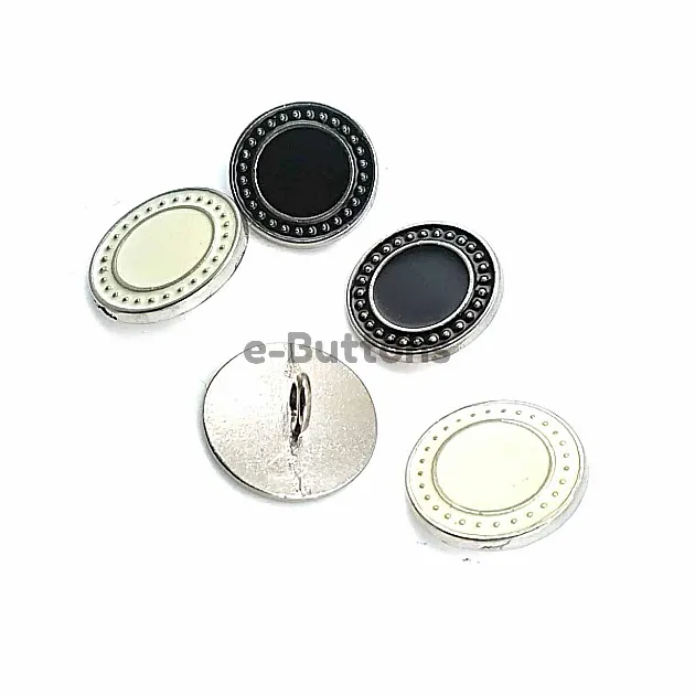 Footed Button Edges Dotted Plain 17 mm - 27 Length D 0003
