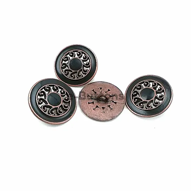 25 mm - 40 Boy Vintage Görünümlü Metal Ayaklı Düğme D 0011