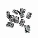 Cord End 11 mm inlet 5 mm - - 0,20" Metal with Honeycomb Design B0002