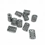 Cord End 11 mm inlet 5 mm - - 0,20" Metal with Honeycomb Design B0002