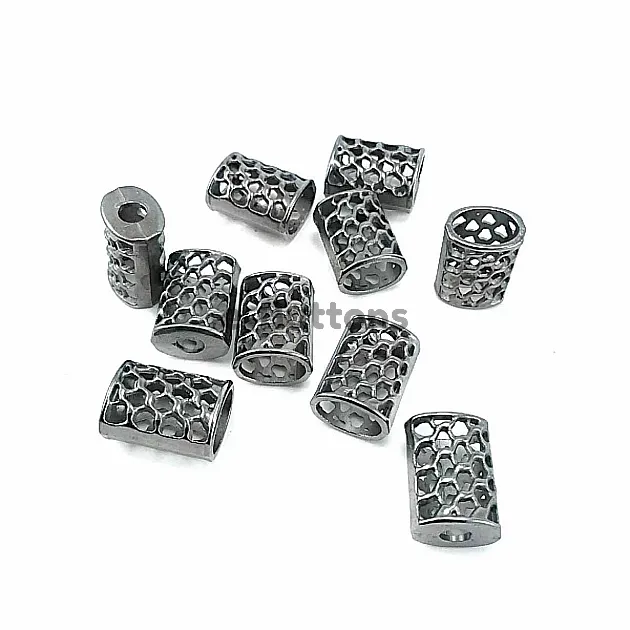 Cord End 11 mm inlet 5 mm Metal with Honeycomb Design B0002 Cord End 11 mm inlet 5 mm Metal with Honeycomb Design B0002