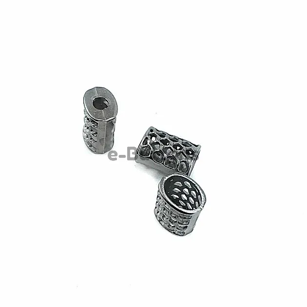 Cord End 11 mm inlet 5 mm Metal with Honeycomb Design B0002 Cord End 11 mm inlet 5 mm Metal with Honeycomb Design B0002