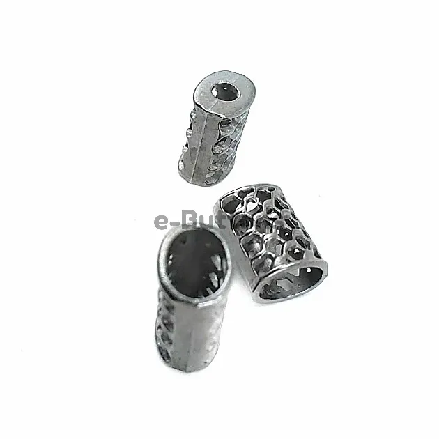 Cord End 11 mm inlet 5 mm Metal with Honeycomb Design B0002 Cord End 11 mm inlet 5 mm Metal with Honeycomb Design B0002