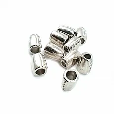 Metal Cord End length 10 mm entry 7 mm - 0,27" Lux Designed B0003