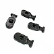 Stopper Metal 26 mm tall, 5 mm perforated, Black and Simple Design B0020
