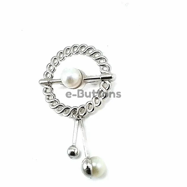 Pearl Silver Color Brooch BRS0009 Pearl Silver Color Brooch BRS0009